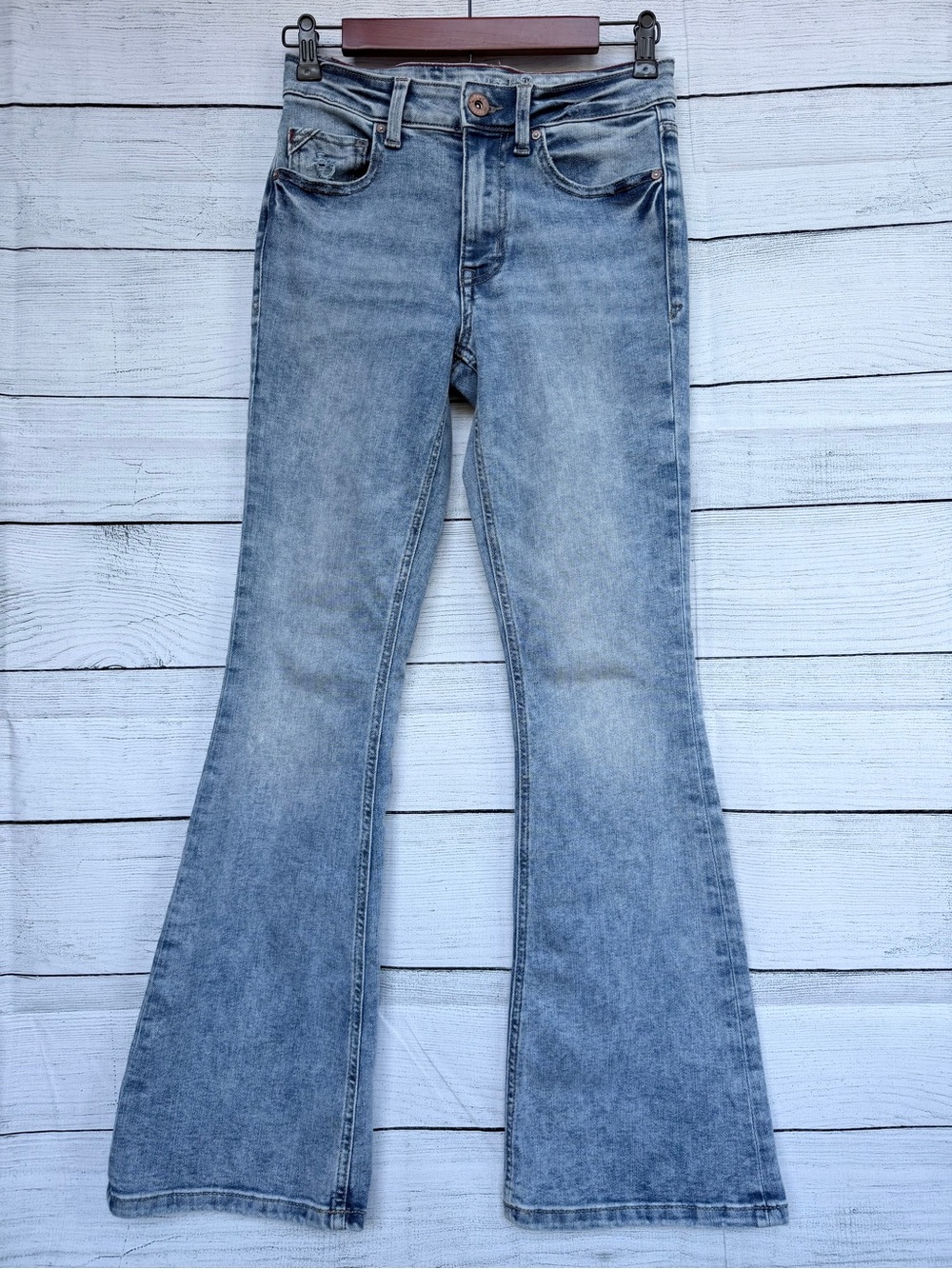 Edgely High Rise Flare Stretch Denim Jeans - 0 Short #118